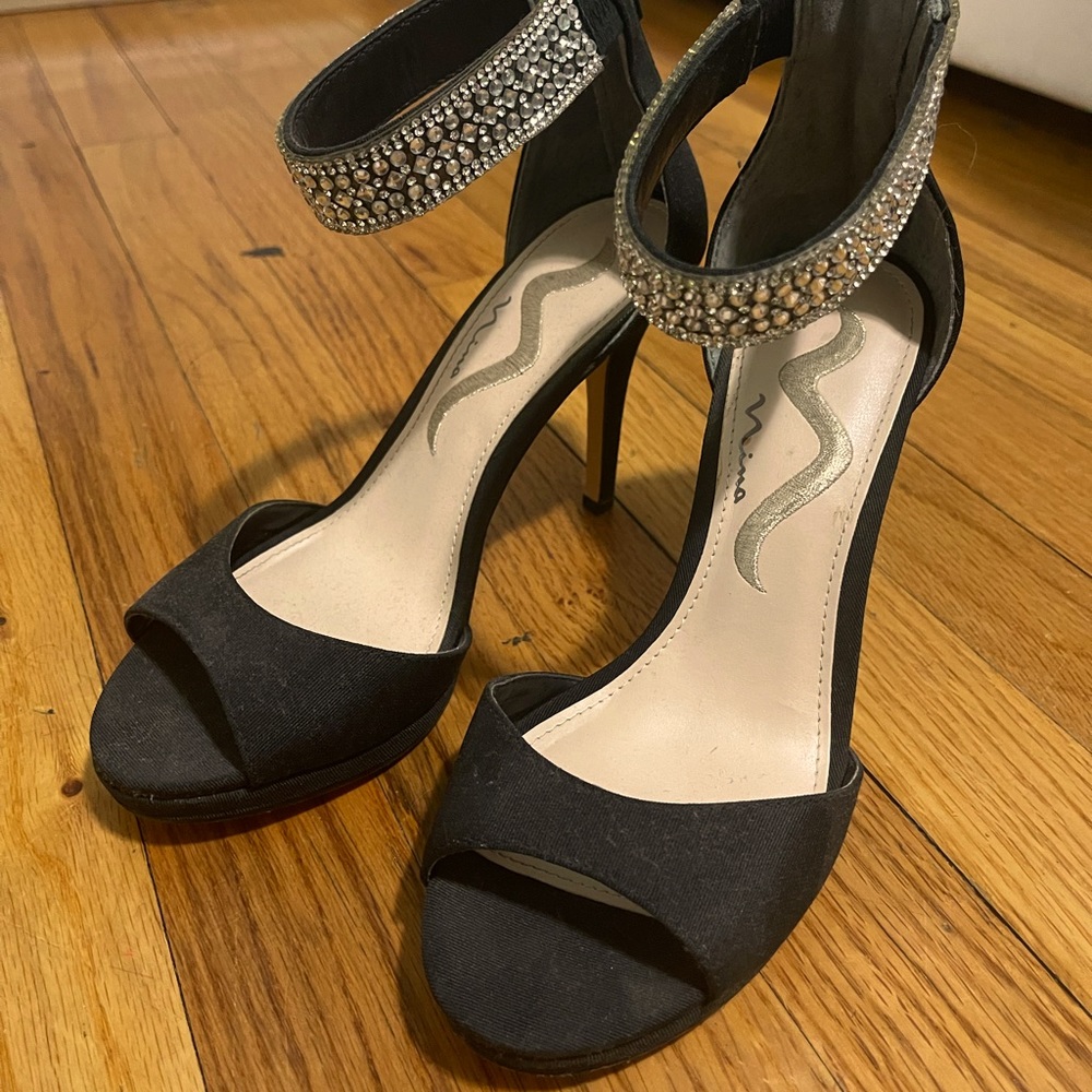 Black heels with studs